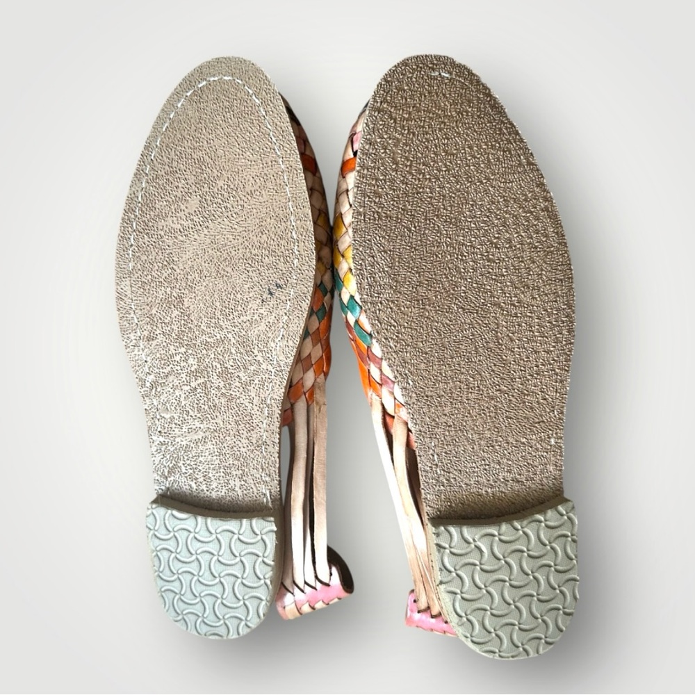 Handmade Mexican Multicolor Leather Huarache Sandals - Picture 5 of 5